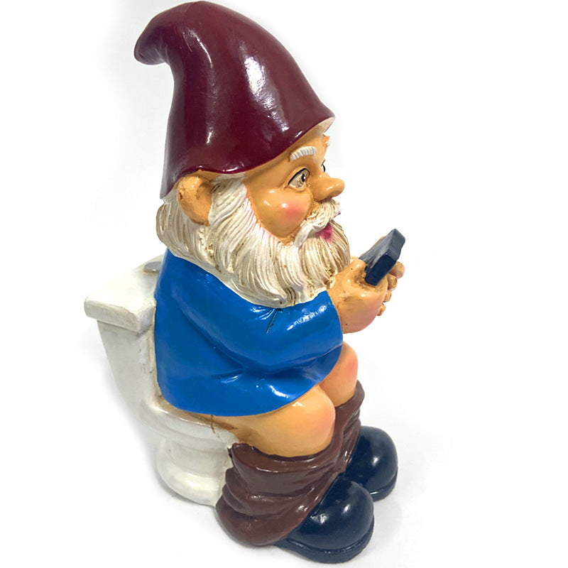 Holiday Christmas Gnome Resin Sculpture