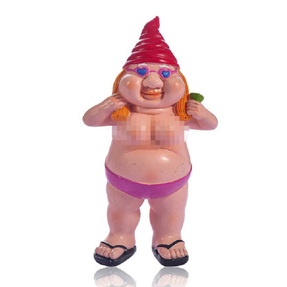 Holiday Christmas Gnome Resin Sculpture