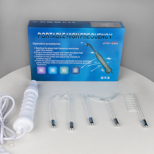 Clinical High Frequency Facial Wand – Anti-Acne & Anti-Aging Neon-Argon Skin and Hair Therapy Device - Nuviva
