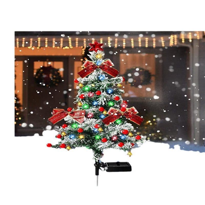 Solar Christmas Tree Lights Christmas Atmosphere Glowing Tree Lights Waterproof Outdoor Garden Lawn Lights