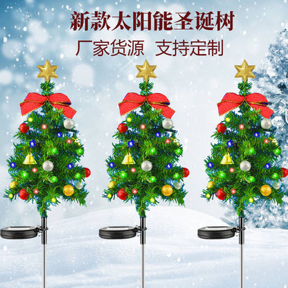 Solar Christmas Tree Lights Christmas Atmosphere Glowing Tree Lights Waterproof Outdoor Garden Lawn Lights
