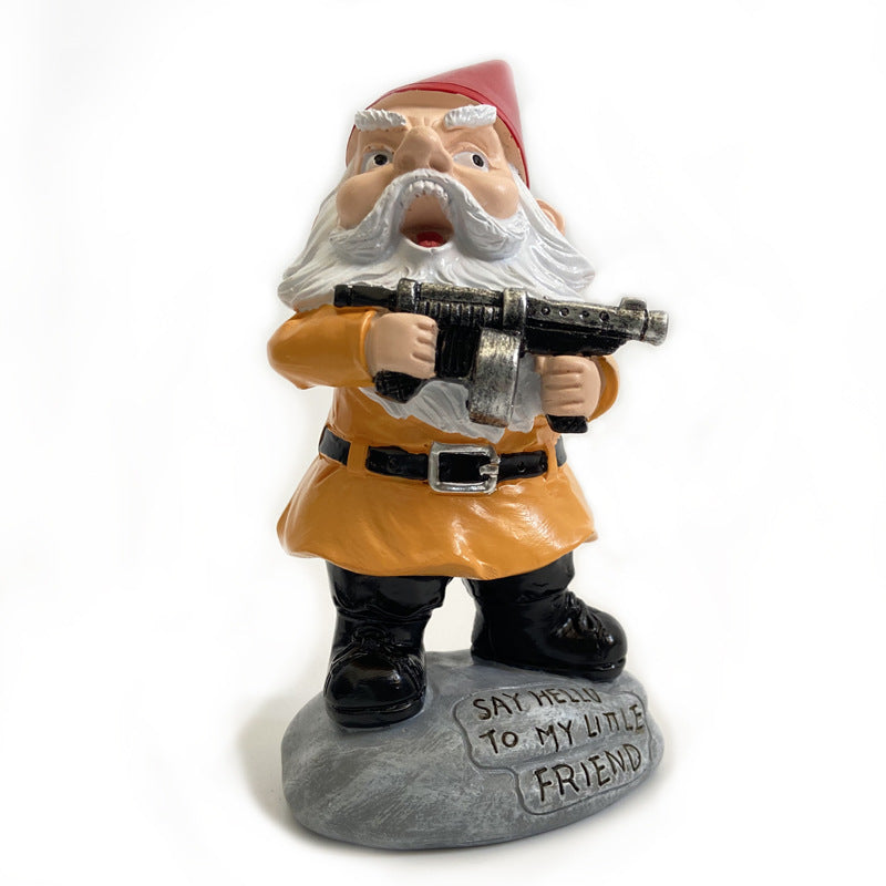Holiday Christmas Gnome Resin Sculpture